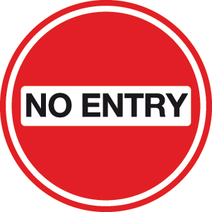 no entry