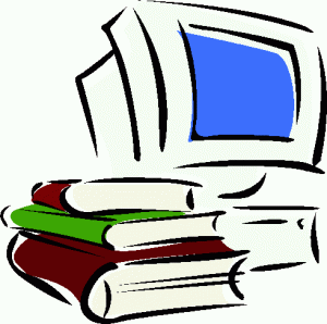 computer and books for transcription research